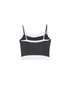 Cropp Koszulki, Topy|Sety*Szara koszulka z białymi wstawkami