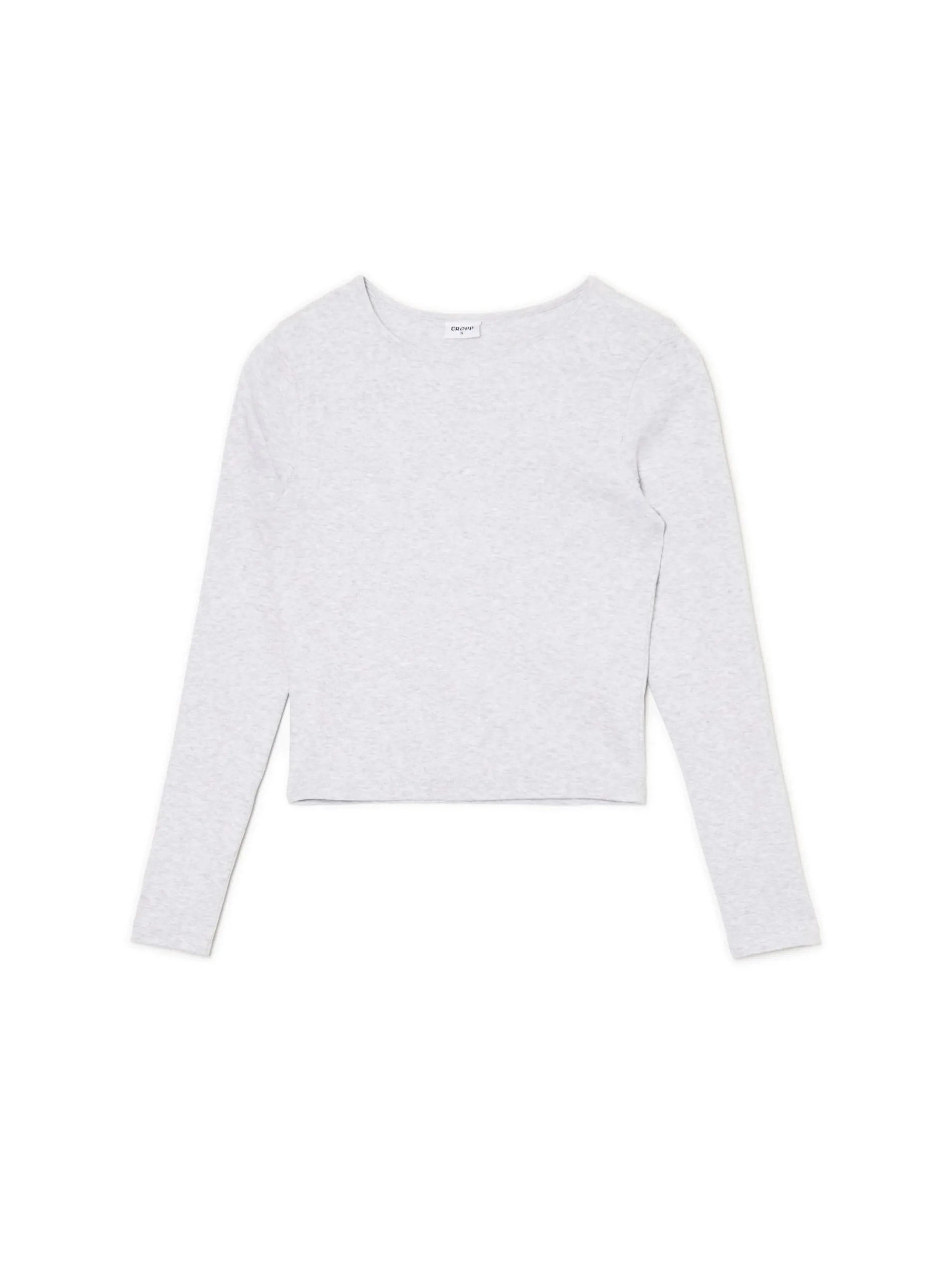 Cropp Koszulki, Topy*Szara koszulka z długim rękawem