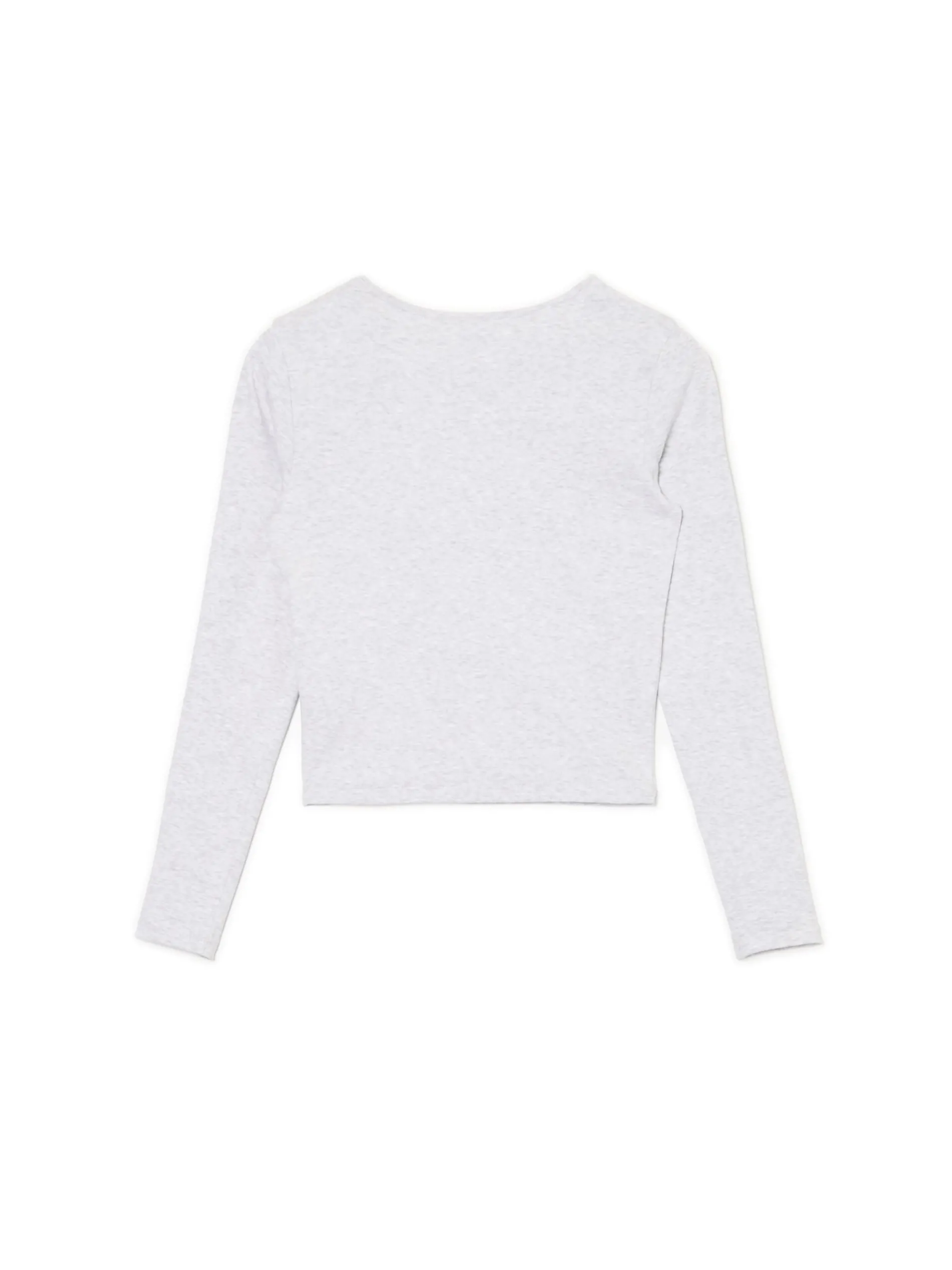 Cropp Koszulki, Topy*Szara koszulka z długim rękawem