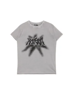 Cropp Koszulki, Topy*Szara koszulka z nadrukiem