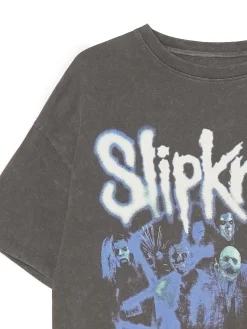 Cropp Koszulki, Topy*Szara koszulka z nadrukiem Slipknot