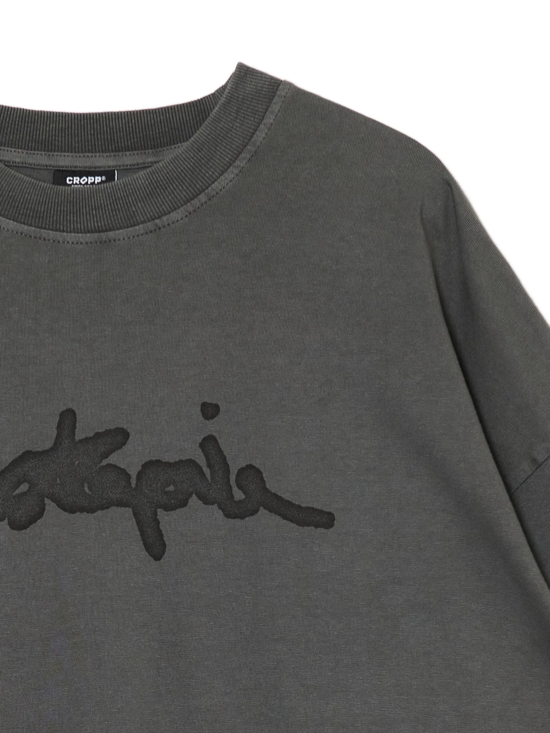 Cropp Koszulki*Szara koszulka z napisem