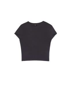 Cropp Koszulki, Topy*Szara koszulka z wiskozą