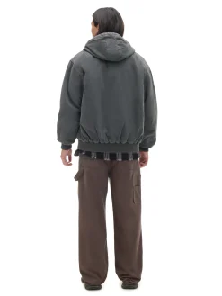 Cropp Kurtki Zimowe|Kurtki, Płaszcze*Szara kurtka bomber z kapturem