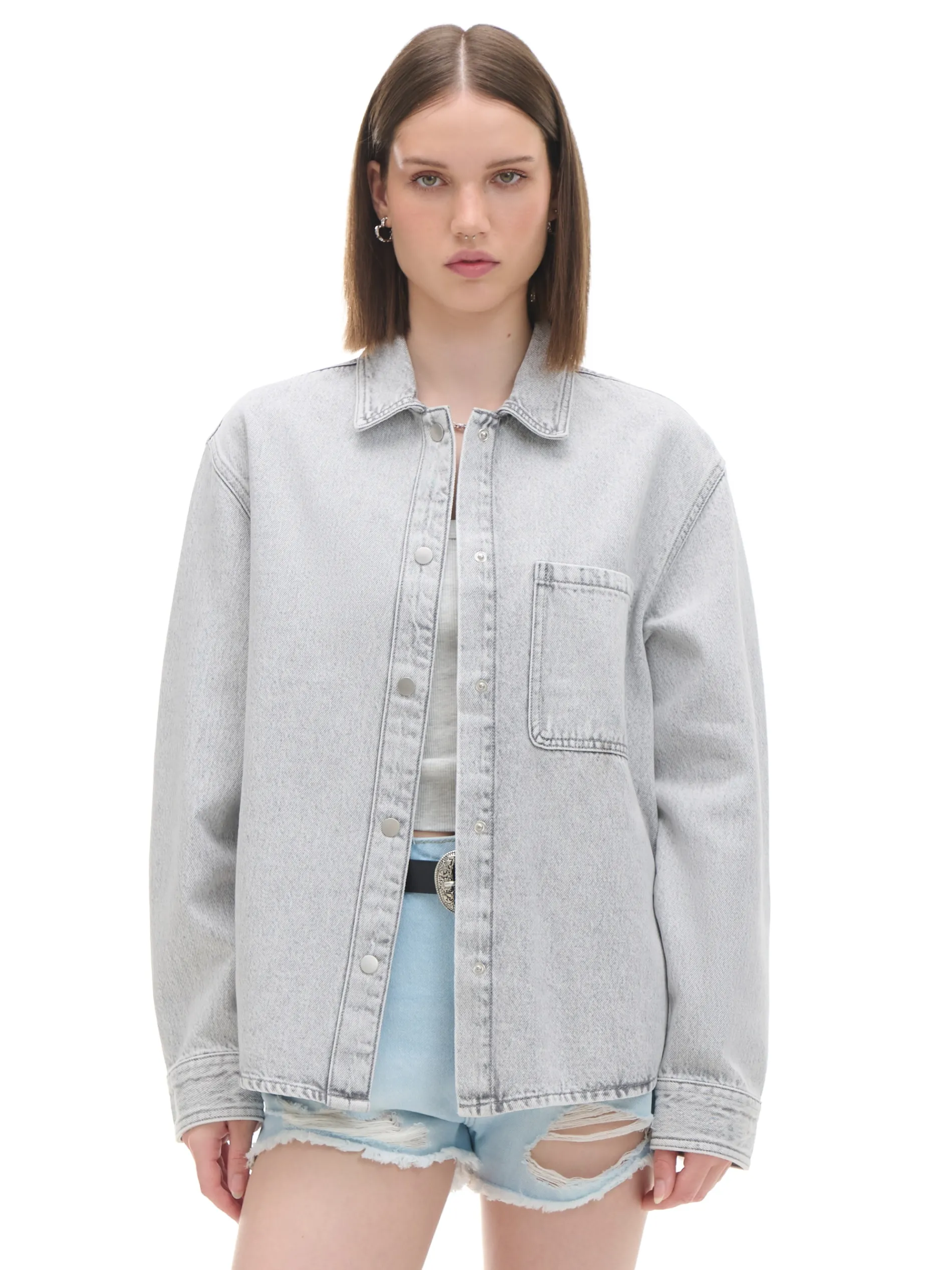 Cropp Kurtki, Płaszcze|Sety*Szara kurtka jeansowa