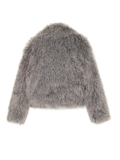 Cropp Kożuszki, Futerka|Kurtki, Płaszcze*Szara kurtka z imitacji futra
