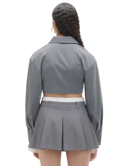 Cropp Spódnice|Sety*Szara mini z plisami