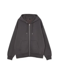 Cropp Bluzy*Szara rozpinana bluza oversize