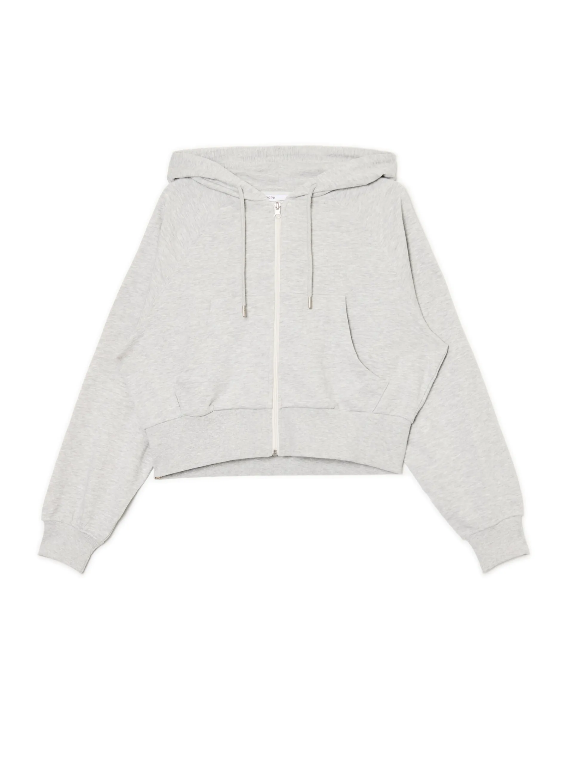 Cropp Bluzy*Szara rozpinana bluza z kapturem