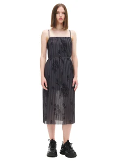 Cropp Sukienki, Kombinezony*Szara sukienka midi w kwiaty