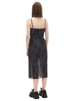 Cropp Sukienki, Kombinezony*Szara sukienka midi w kwiaty