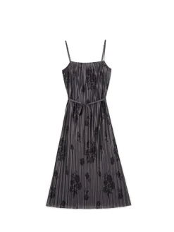 Cropp Sukienki, Kombinezony*Szara sukienka midi w kwiaty