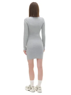 Cropp Sukienki, Kombinezony*Szara sukienka mini z długimi rękawami