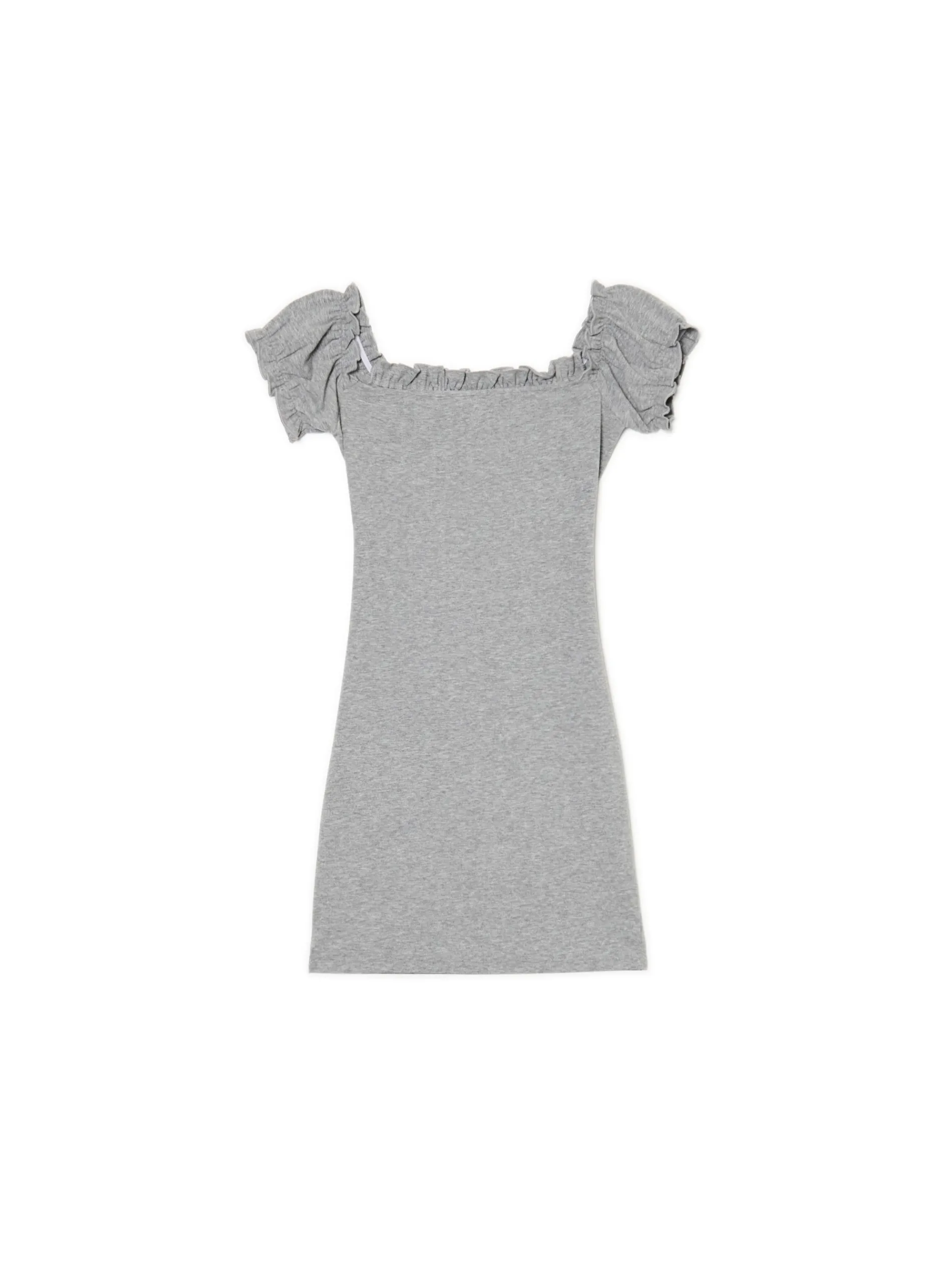 Cropp Sukienki, Kombinezony*Szara sukienka mini z krótkimi rękawkami