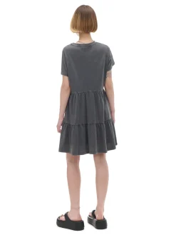 Cropp Sukienki, Kombinezony*Szara sukienka mini z marszczeniami