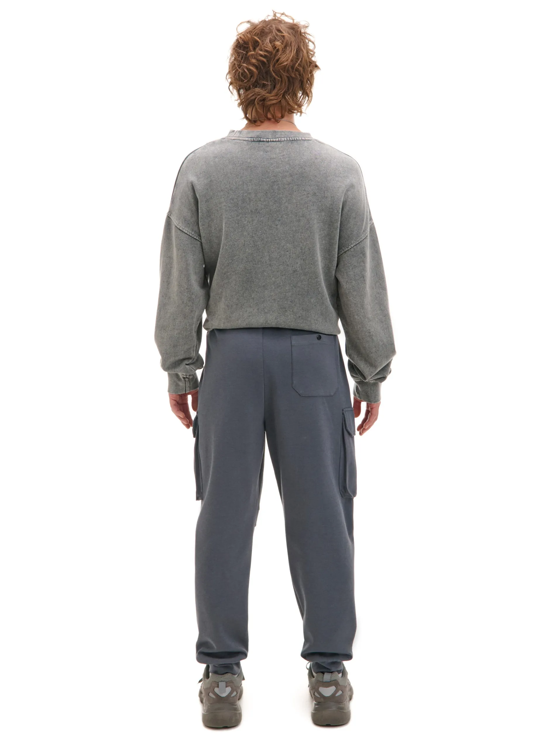 Cropp Spodnie*Szare dresowe joggery z kieszeniami