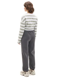 Cropp Spodnie*Szare dresowe joggery z nadrukiem