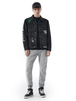 Cropp Jeansy*Szare jeansowe joggery