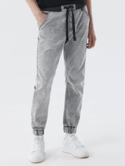 Cropp Jeansy*Szare jeansowe joggery