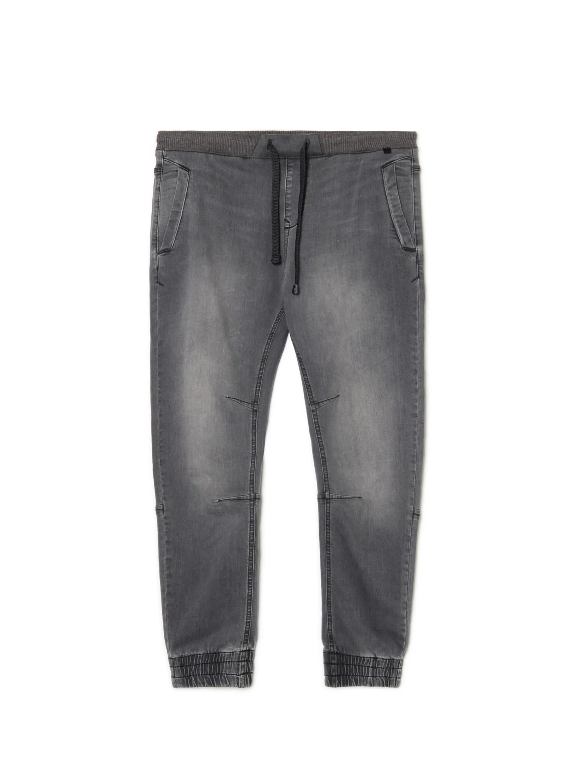 Cropp Jeansy*Szare jeansowe joggery chino