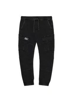 Cropp Jeansy*Szare jeansy jogger z kieszeniami cargo