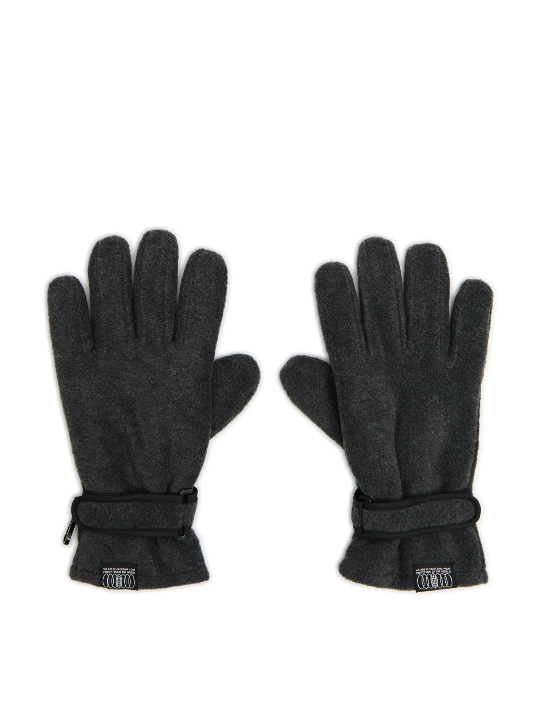 Cropp Rękawiczki|Basic*Szare rękawiczki z karabińczykiem