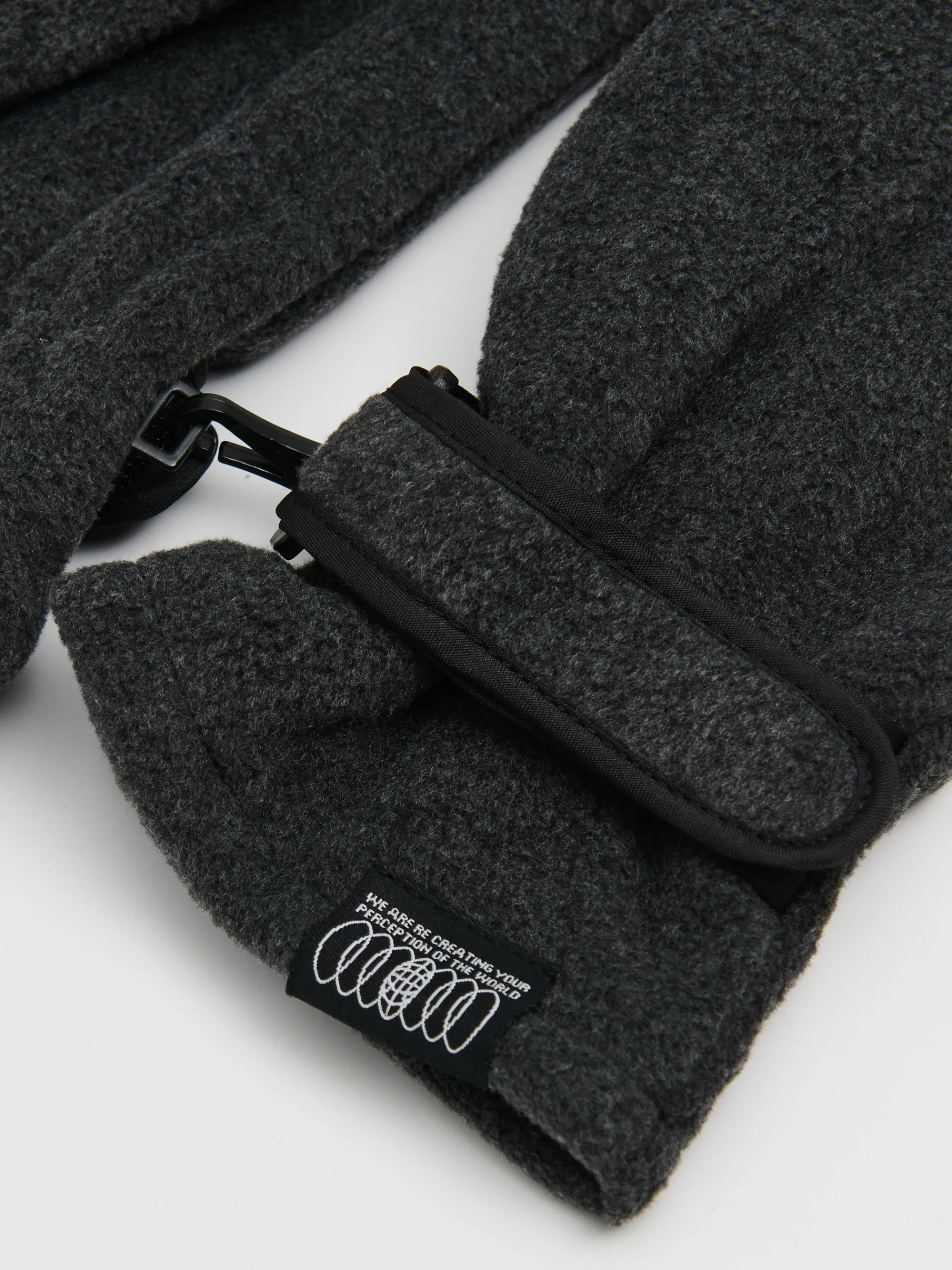 Cropp Rękawiczki|Basic*Szare rękawiczki z karabińczykiem