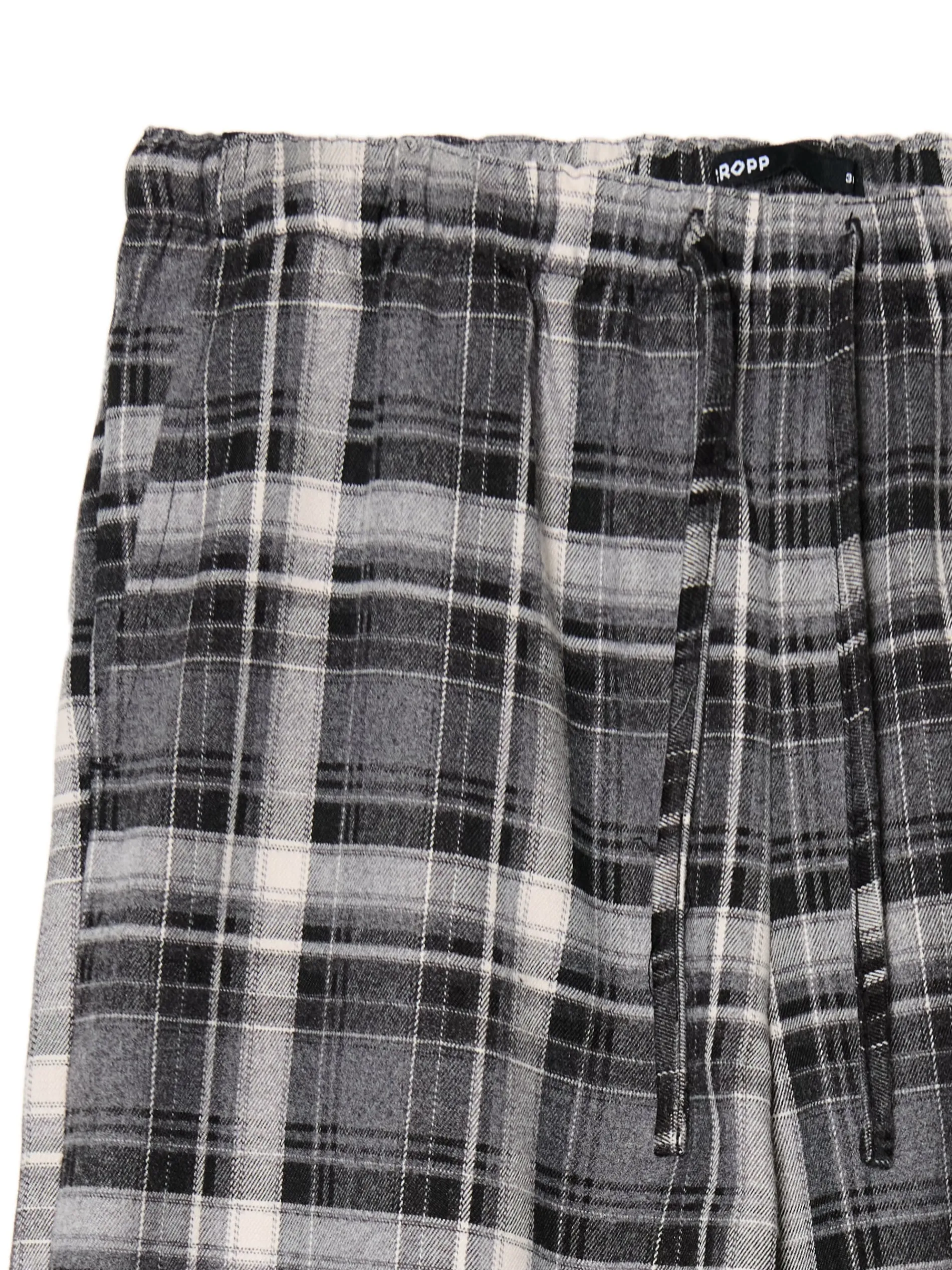 Cropp Spodnie*Szare spodnie baggy w kratę