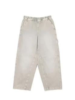 Cropp Spodnie*Szare spodnie baggy z wysokim stanem