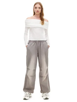 Cropp Spodnie*Szare spodnie parachute