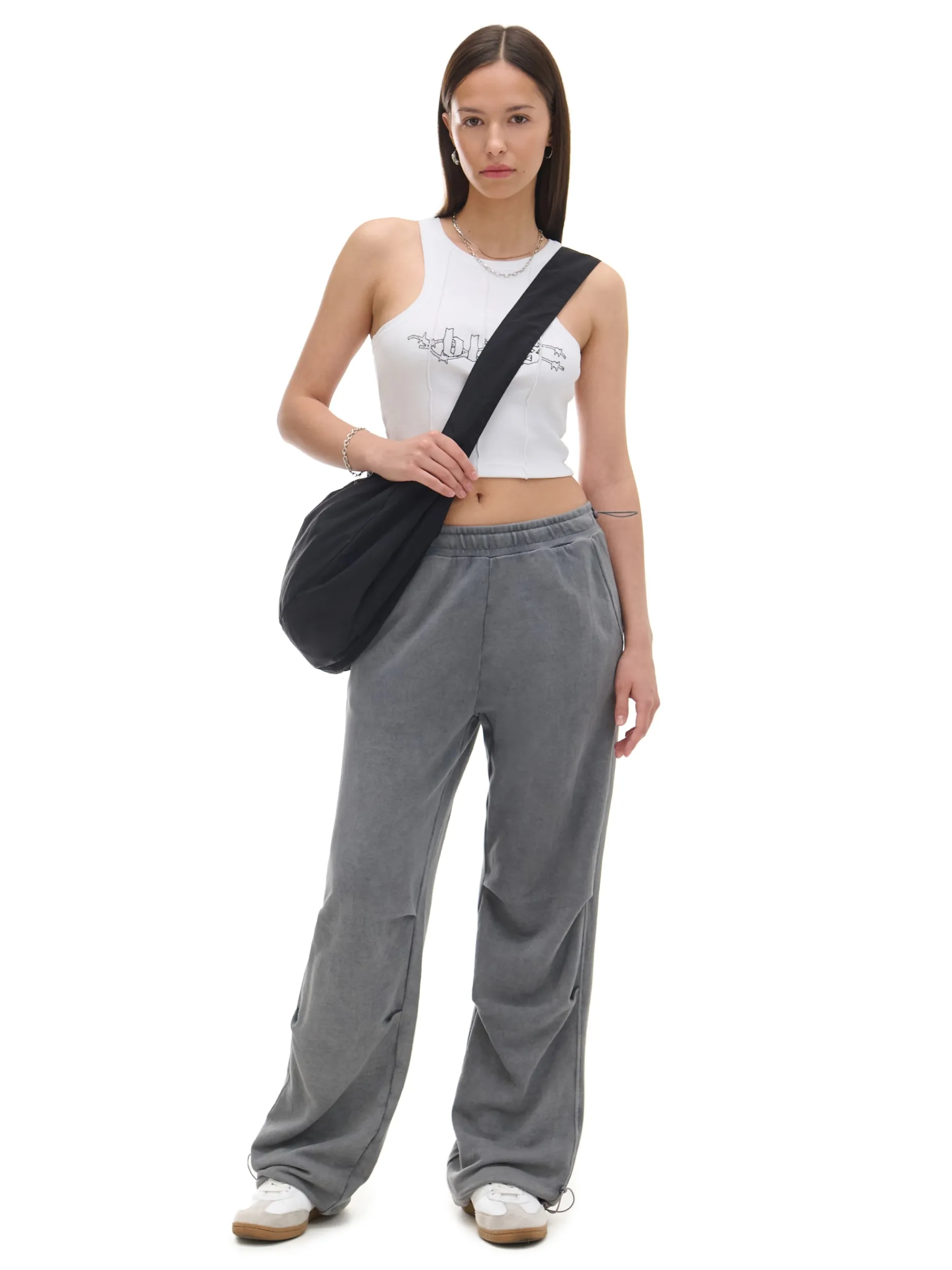 Cropp Spodnie*Szare spodnie parachute