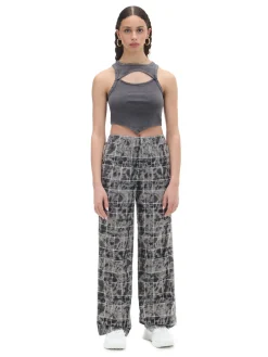 Cropp Spodnie*Szare spodnie w marmurkową kratę