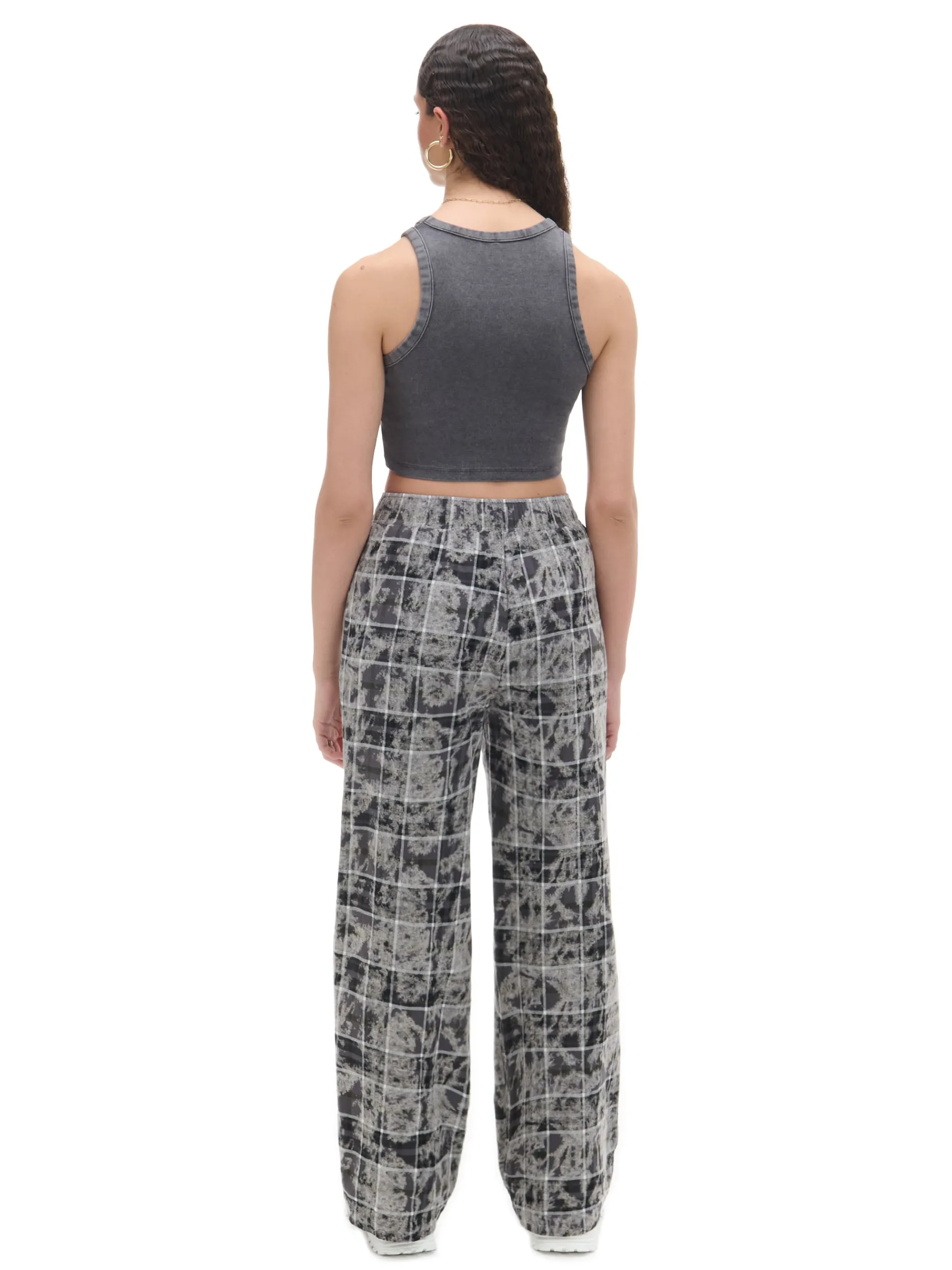 Cropp Spodnie*Szare spodnie w marmurkową kratę