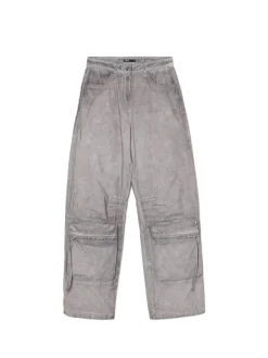Cropp Spodnie*Szare spodnie z kieszeniami cargo
