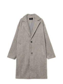 Cropp Kurtki Zimowe|Kurtki, Płaszcze*Szary płaszcz w jodełkę