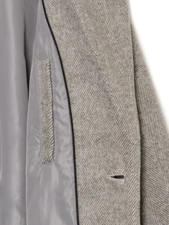 Cropp Kurtki Zimowe|Kurtki, Płaszcze*Szary płaszcz w jodełkę