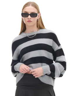 Cropp Swetry*sweter w czarne paski