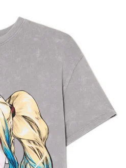Cropp Koszulki, Topy*Szary T-shirt oversize Harley Quinn