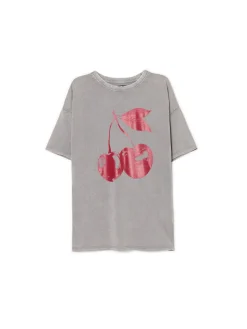 Cropp Koszulki, Topy*T-shirt oversize z wiśniami