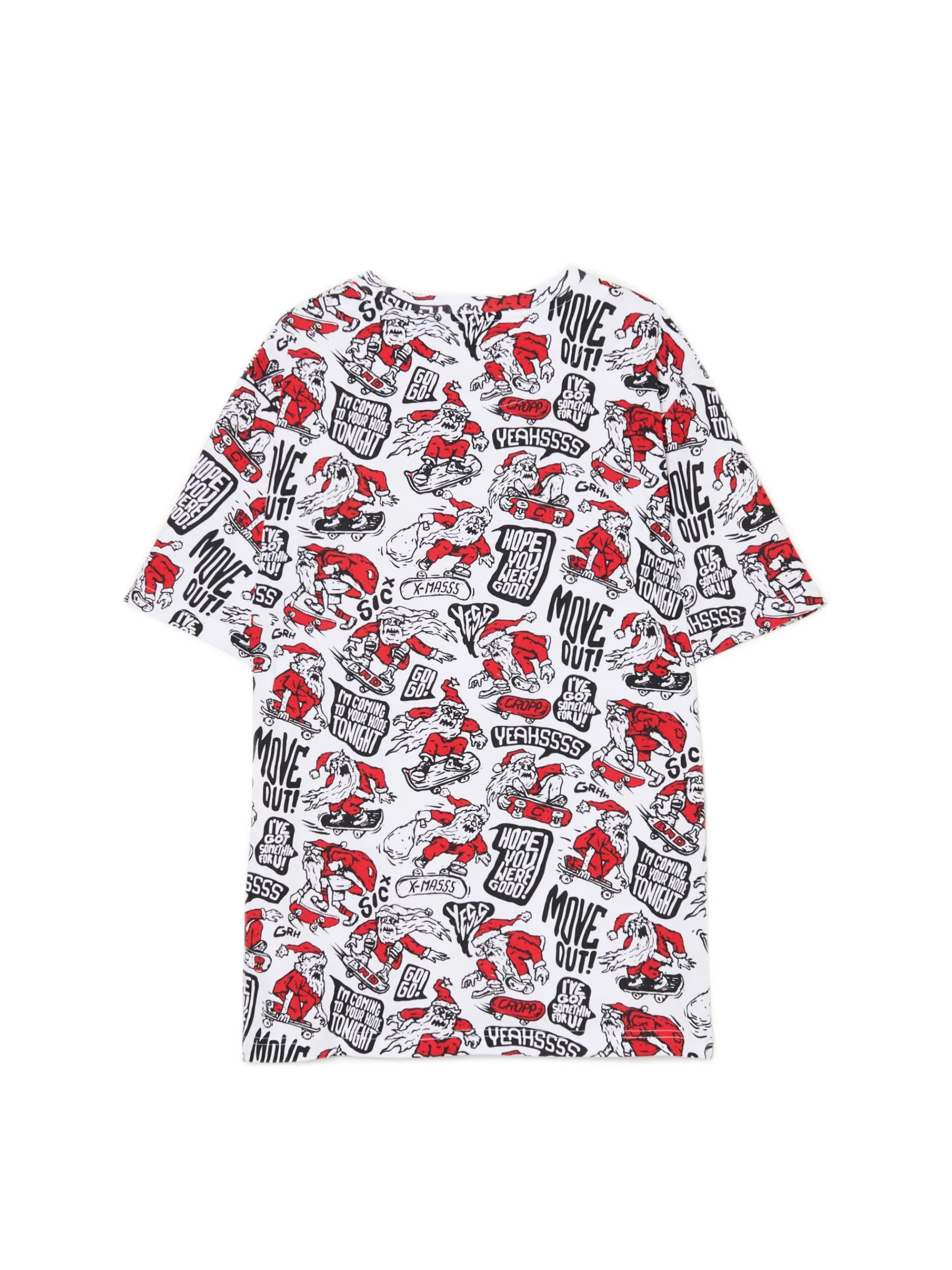 Cropp Ubrania Świąteczne|Koszulki*T-shirt z mikołajowymi skaterami