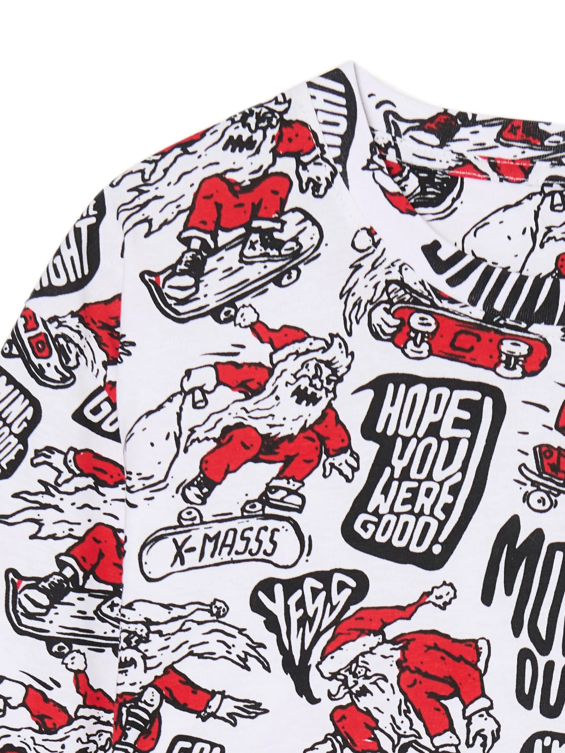 Cropp Ubrania Świąteczne|Koszulki*T-shirt z mikołajowymi skaterami