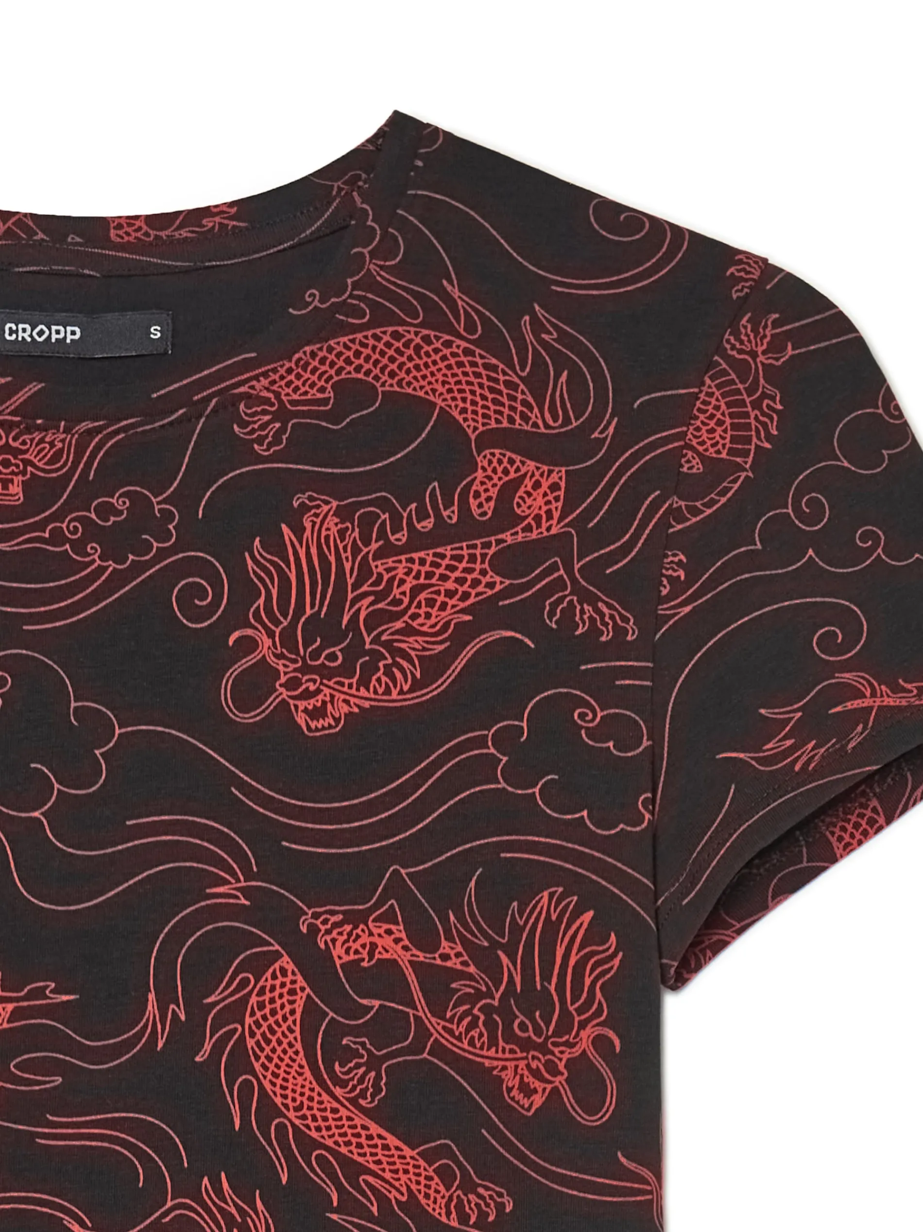 Cropp Koszulki, Topy*T-shirt z motywem smoków all over