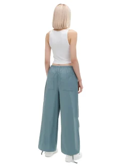 Cropp Spodnie*Turkusowe spodnie wide leg