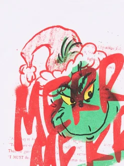 Cropp Ubrania Świąteczne|Koszulki, Topy*Świąteczna biała koszulka z Grinchem