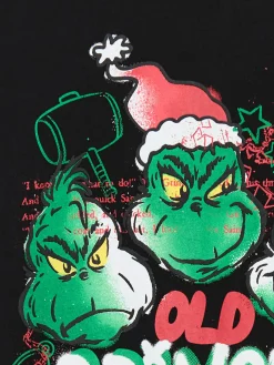 Cropp Ubrania Świąteczne|Koszulki*Świąteczna czarna koszulka z Grinchem