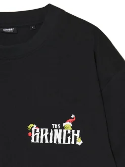 Cropp Ubrania Świąteczne|Koszulki*Świąteczna czarna koszulka z Grinchem