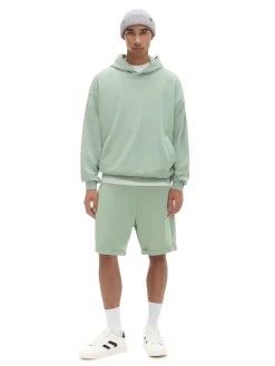 Cropp Bluzy*Zielona bluza z kapturem